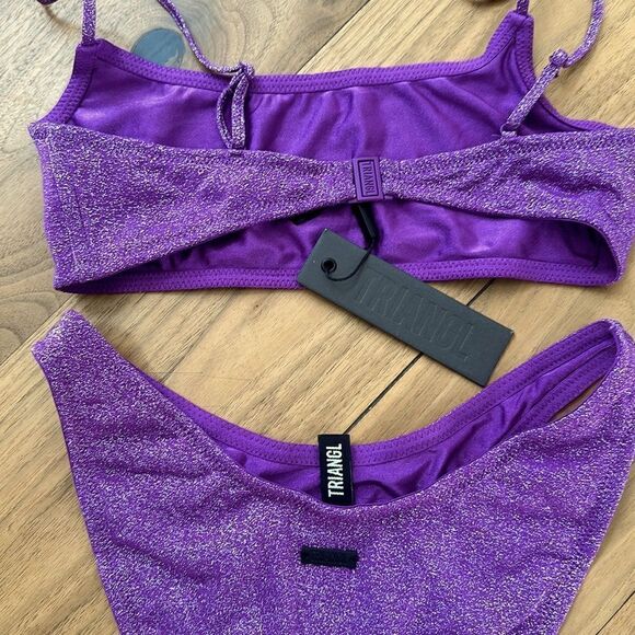 TRIANGL- MICA NORMAL VIOLET SPARKLE SET NO BAG NEW WITH TAGS 💜 - Picture 4 of 4